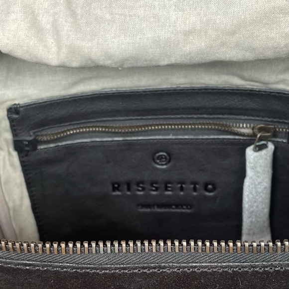 49sq miles canteen crossbody bag in black suede and black pebbled leathe… - Picture 7 of 15